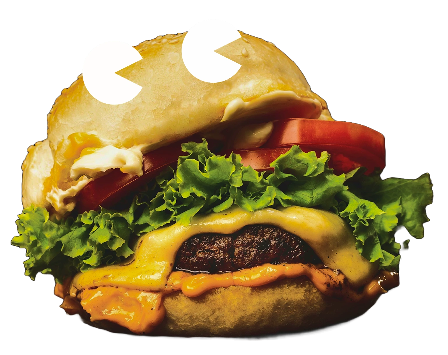 CRAV Artisan Smashed Burger with fresh ingredients